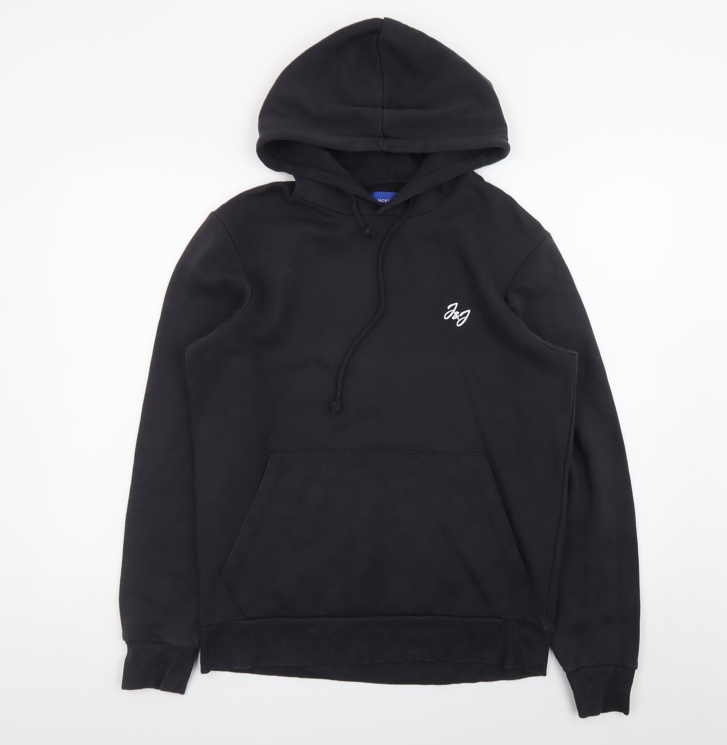 Jack & Jones Men's Black Pullover Hoodie Medium