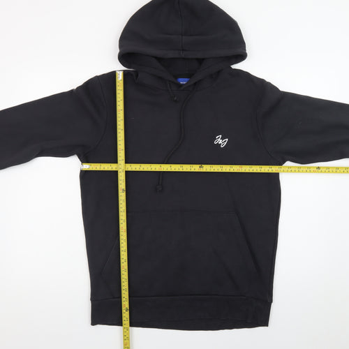 Jack & Jones Men's Black Pullover Hoodie Medium