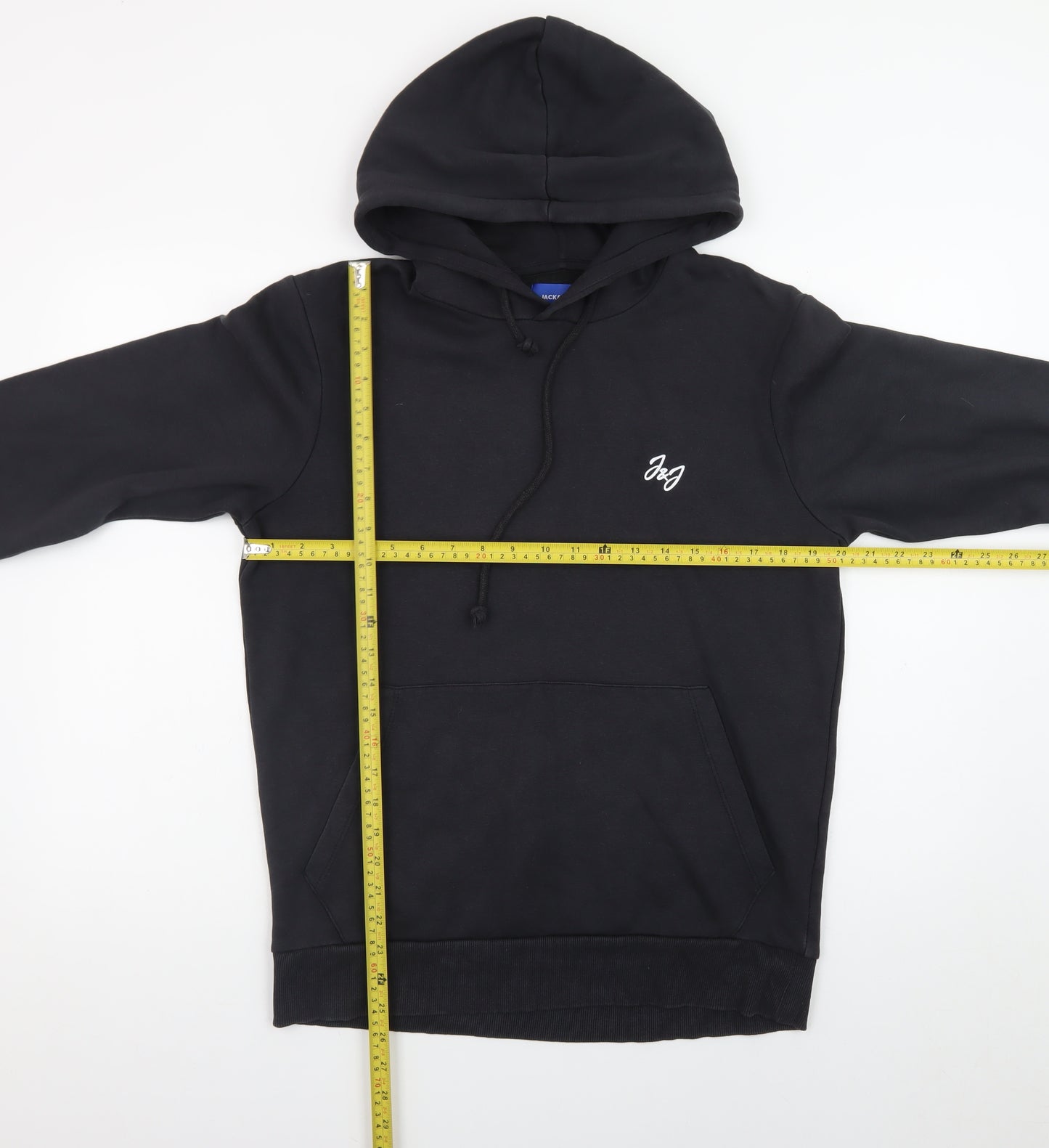 Jack & Jones Men's Black Pullover Hoodie Medium