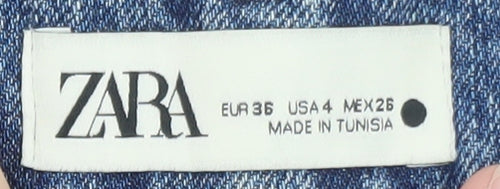 ZARA Women's Blue High Rise Wide-Leg Jeans Size 8