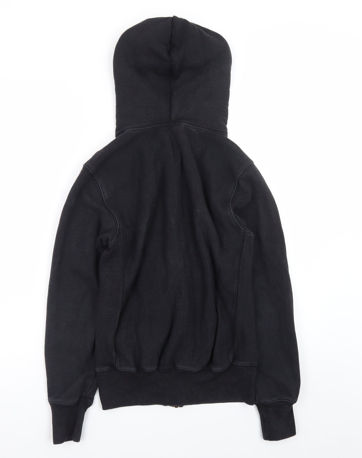Champion Mens Black Small Full Zip Hoodie Reverse Weave Vintage