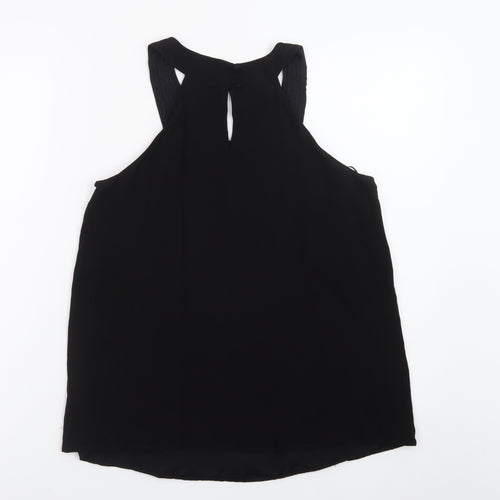Next Women’s Black Beaded Halter Camisole Blouse Size 12