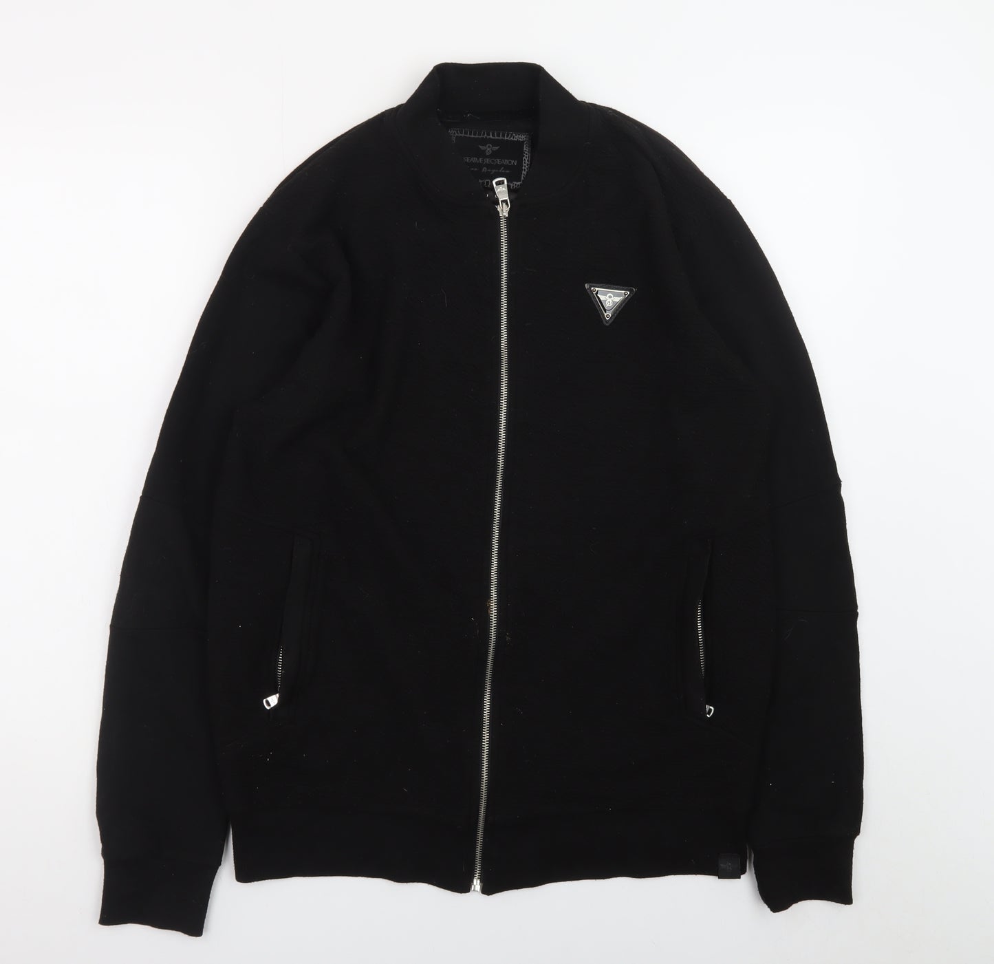 Creative Recreation Men's Black Bomber Jacket Size M Full Zip