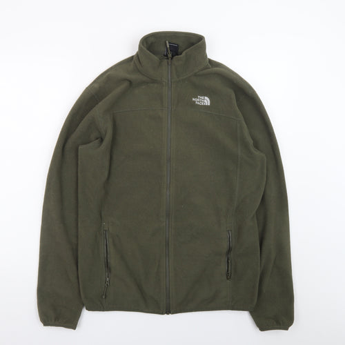 The North Face Men's Green Fleece Full Zip Jacket M Regular Fit