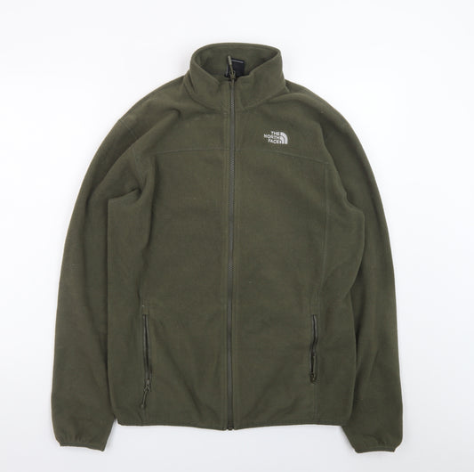 The North Face Men's Green Fleece Full Zip Jacket M Regular Fit