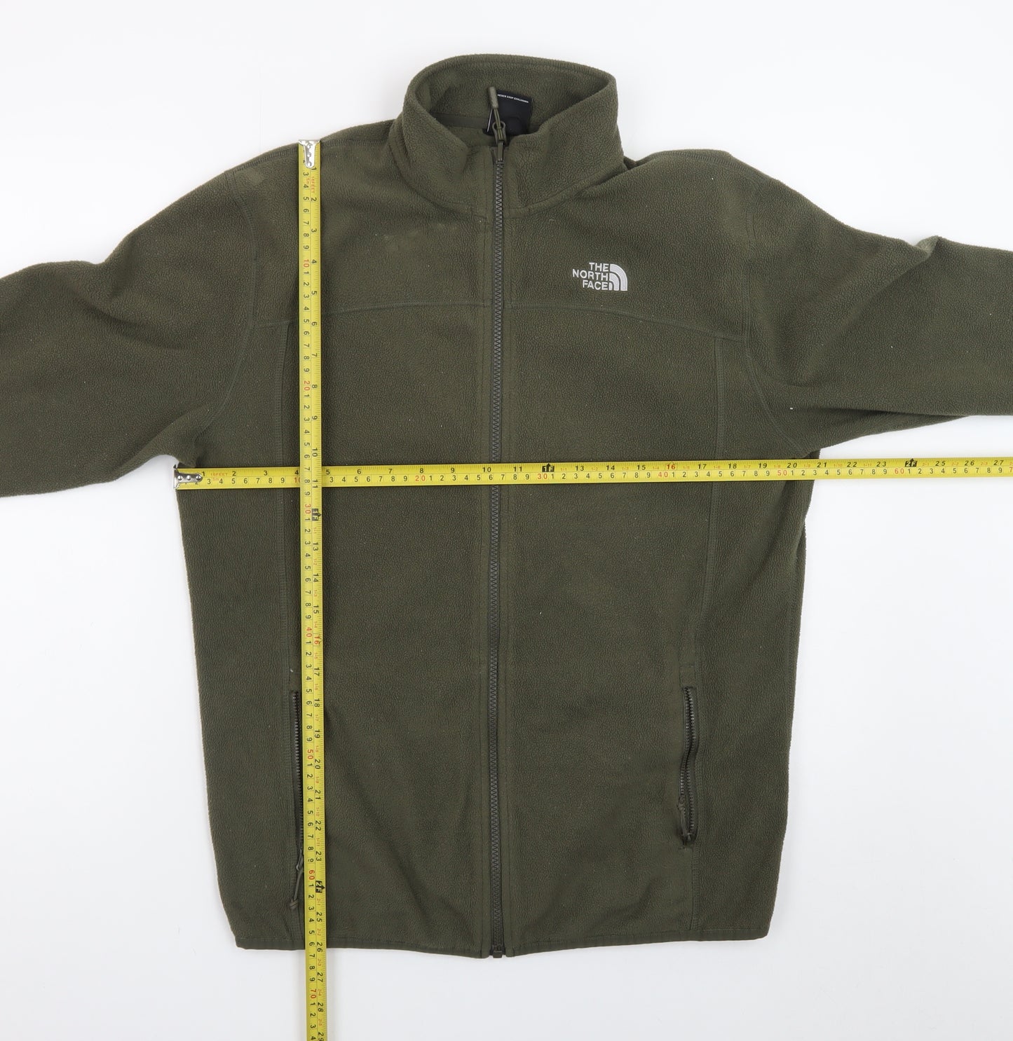 The North Face Men's Green Fleece Full Zip Jacket M Regular Fit