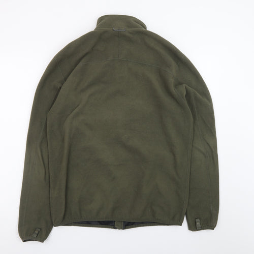The North Face Men's Green Fleece Full Zip Jacket M Regular Fit