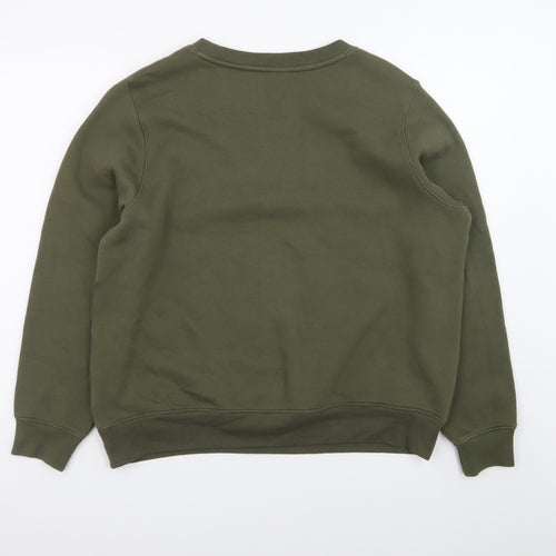 Marks and Spencer Women Khaki Sequin Star Pullover Sweatshirt Size 16
