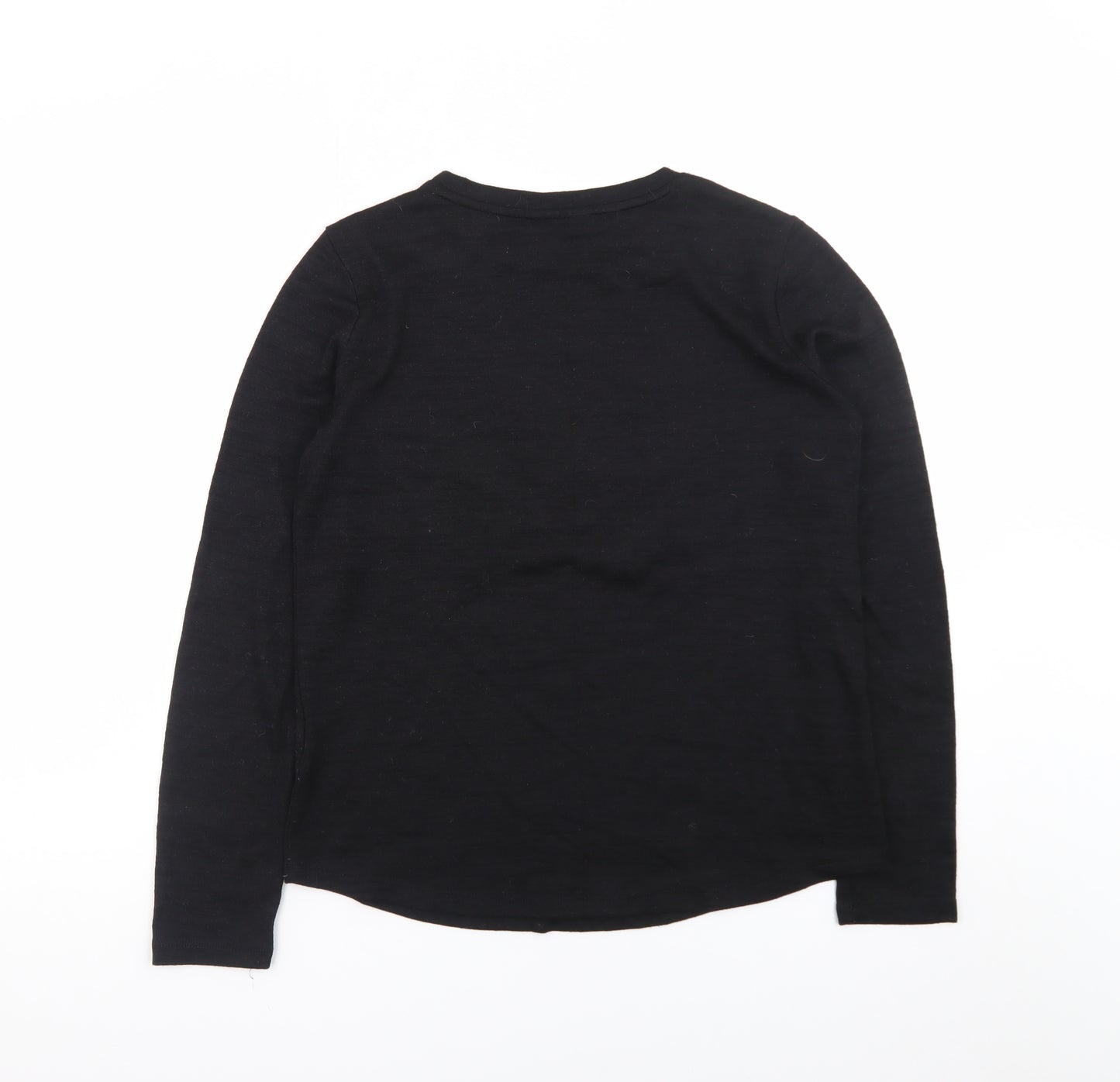 Nocozo Womens Black Long Sleeve Star Print T-Shirt Size 12