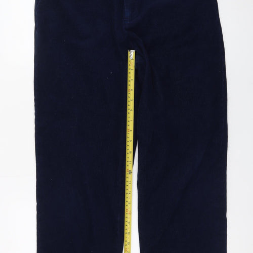 Baukjen Navy Corduroy Trousers Men Blue Size M Relaxed Fit