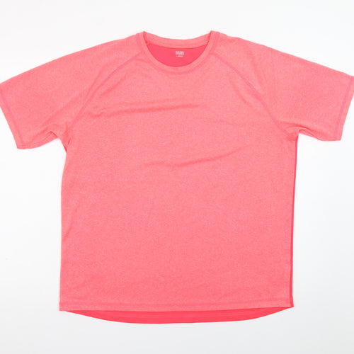 Dunnes Stores Womens Pink Short Sleeve Basic T-Shirt Size L