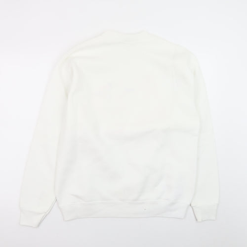 Lee Women White Minnesota Snowman Heavyweight Sweatshirt M