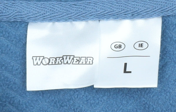 Workwear Mens Blue Fleece Full Zip Jacket L Regular Fit