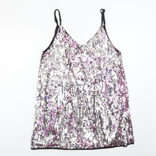Nasty Gal Women’s Multicoloured Sequin Camisole Top UK 10