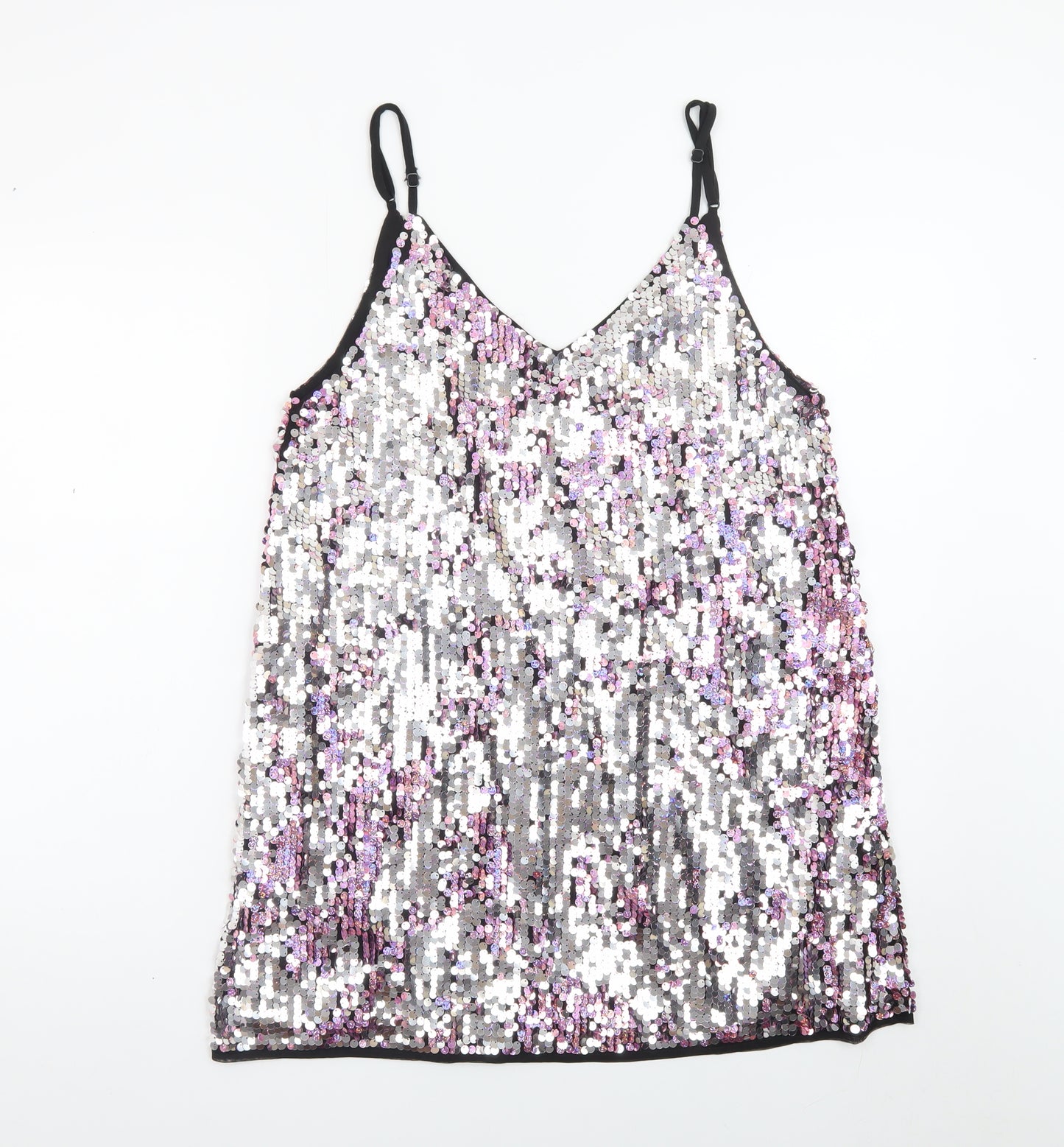 Nasty Gal Women’s Multicoloured Sequin Camisole Top UK 10