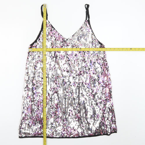 Nasty Gal Women’s Multicoloured Sequin Camisole Top UK 10