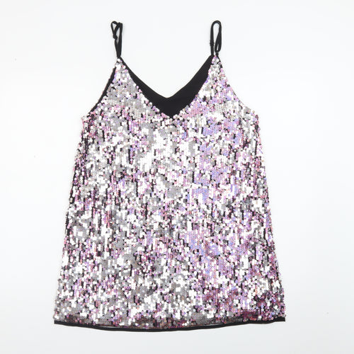 Nasty Gal Women’s Multicoloured Sequin Camisole Top UK 10