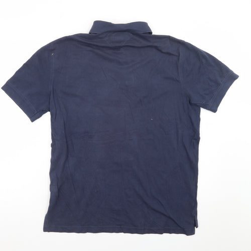 Tommy Hilfiger Men's Navy Blue Regular Fit Polo Shirt Size L