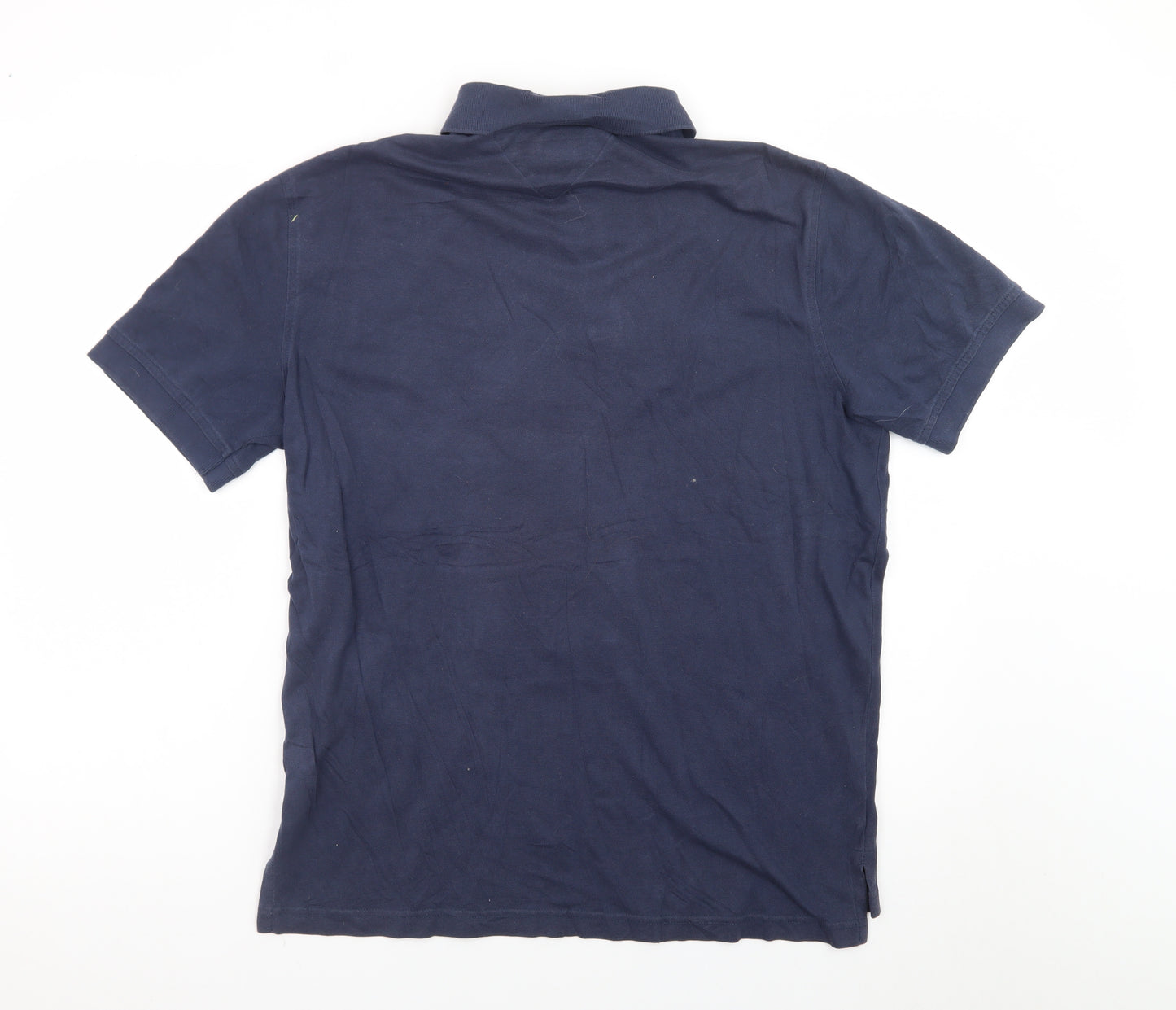 Tommy Hilfiger Men's Navy Blue Regular Fit Polo Shirt Size L