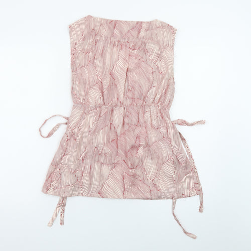The Limited Womens Pink Wrap Chiffon Sleeveless Blouse L