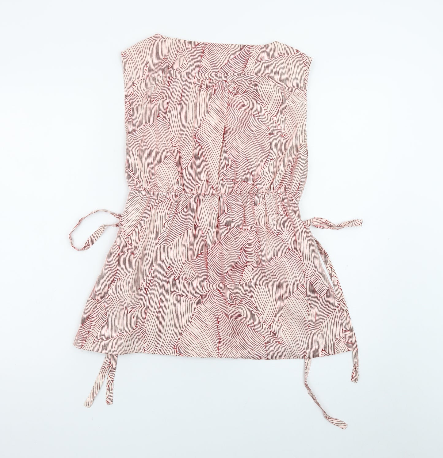 The Limited Womens Pink Wrap Chiffon Sleeveless Blouse L