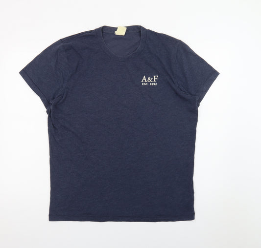Abercrombie & Fitch Men's Blue XL Muscle Fit Crew Neck T-Shirt