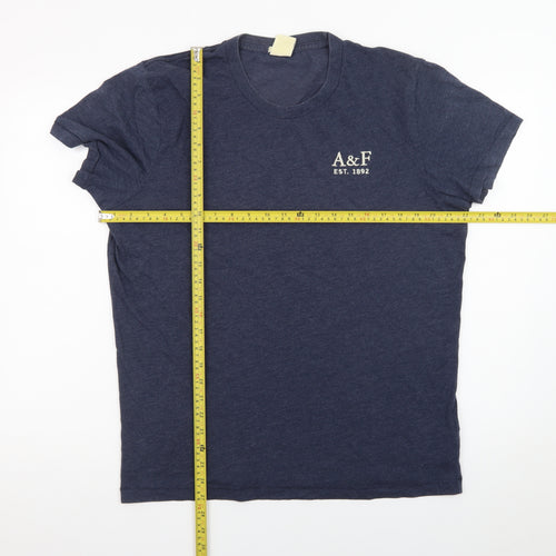 Abercrombie & Fitch Men's Blue XL Muscle Fit Crew Neck T-Shirt