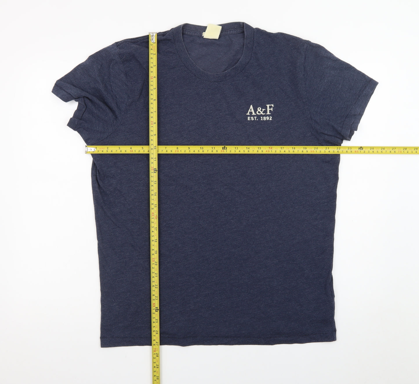 Abercrombie & Fitch Men's Blue XL Muscle Fit Crew Neck T-Shirt
