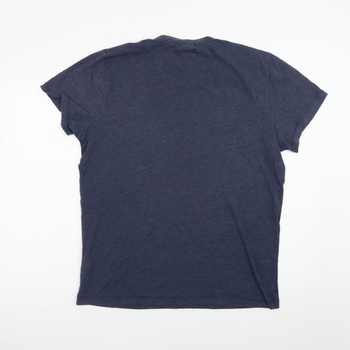 Abercrombie & Fitch Men's Blue XL Muscle Fit Crew Neck T-Shirt