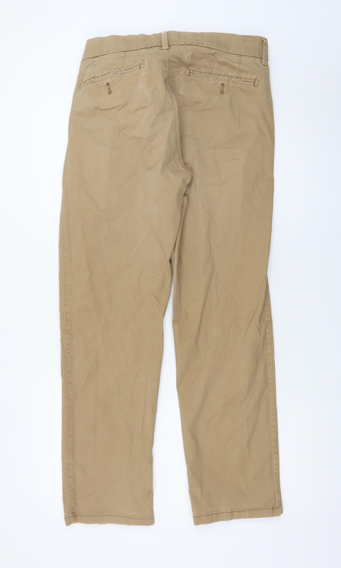 Dunnes Stores Men's Beige Chino Trousers 34W 29L Regular Fit
