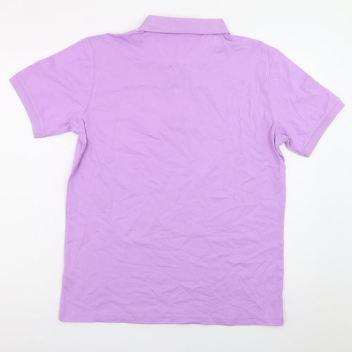 Paul Costelloe Men's Purple Regular Fit Cotton Polo Shirt Medium