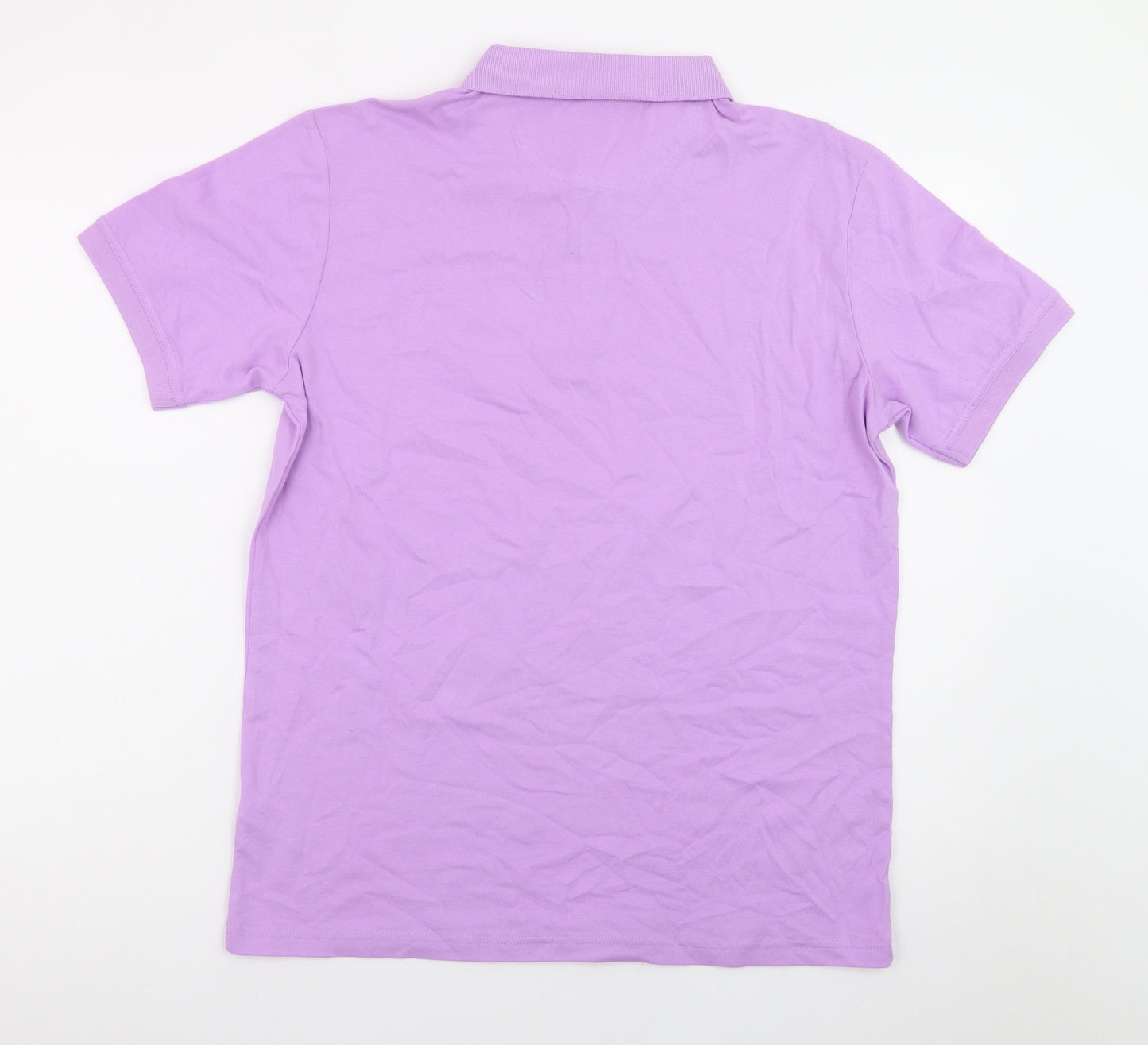Paul Costelloe Men's Purple Regular Fit Cotton Polo Shirt Medium