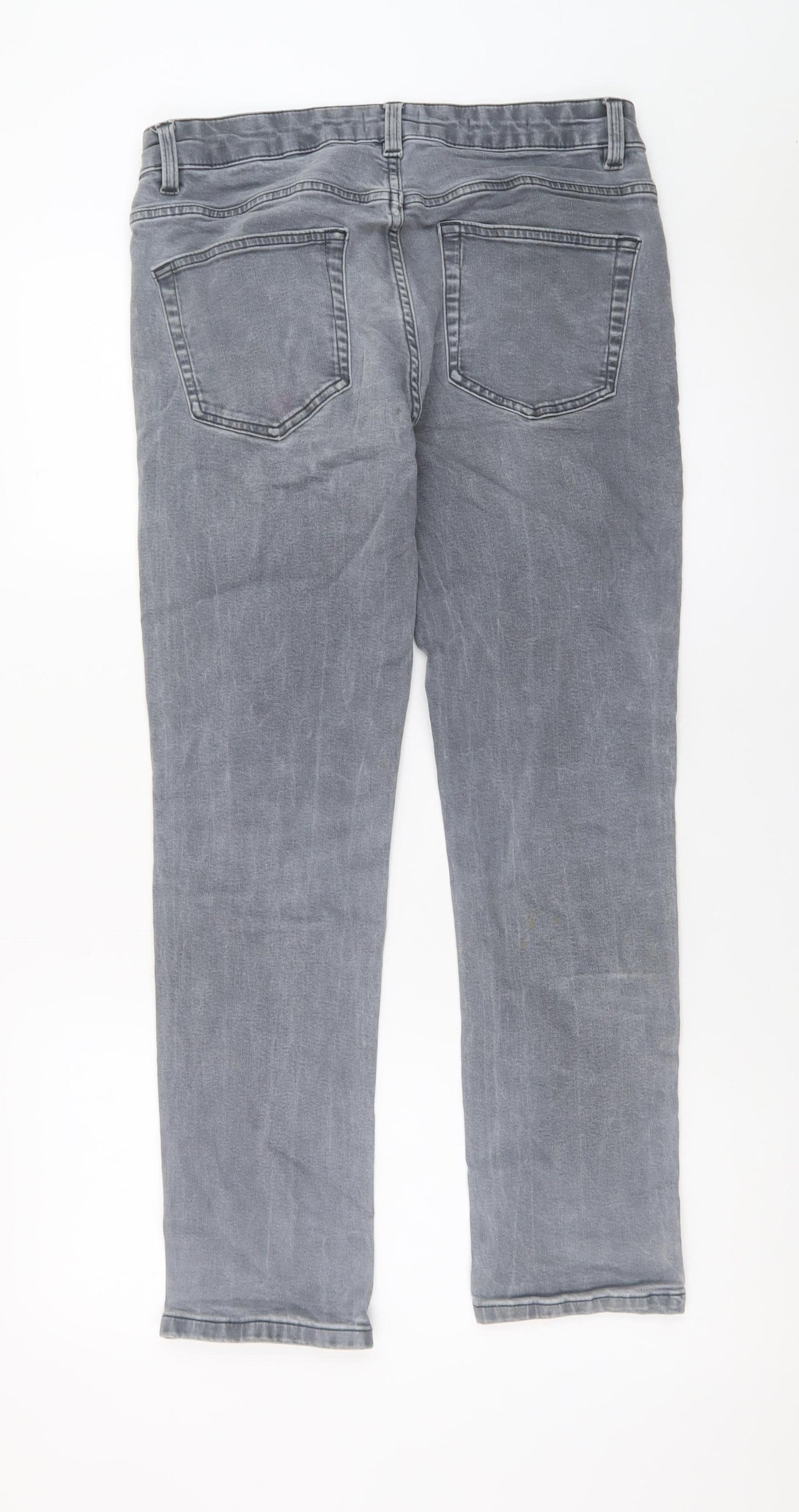 NEXT Men's Grey Slim Fit Straight Jeans 30W 31L Denim