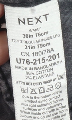 NEXT Men's Grey Slim Fit Straight Jeans 30W 31L Denim