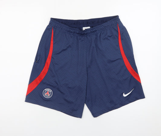 Nike PSG Men's Blue Slim Fit Dri-FIT Sports Shorts Size M