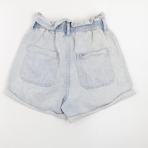 Savida Women’s Blue Paperbag Denim Shorts Size 8 High Waist