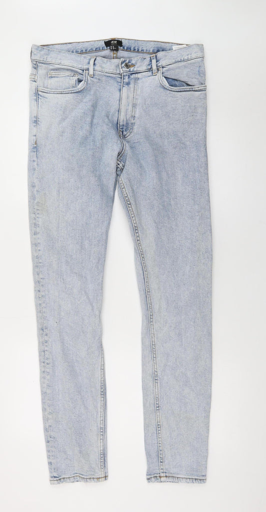 H&M Women's Blue Skinny Fit Denim Jeans Size 33