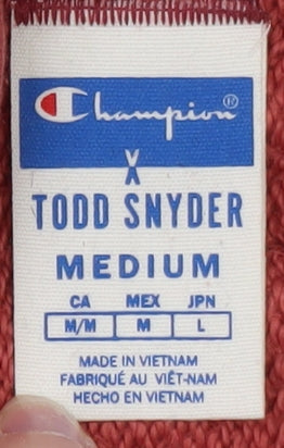 Champion x Todd Snyder Men's Red Pullover Hoodie Size M