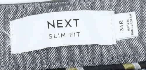 Next Men's Black Slim Fit Chino Trousers Size 34R