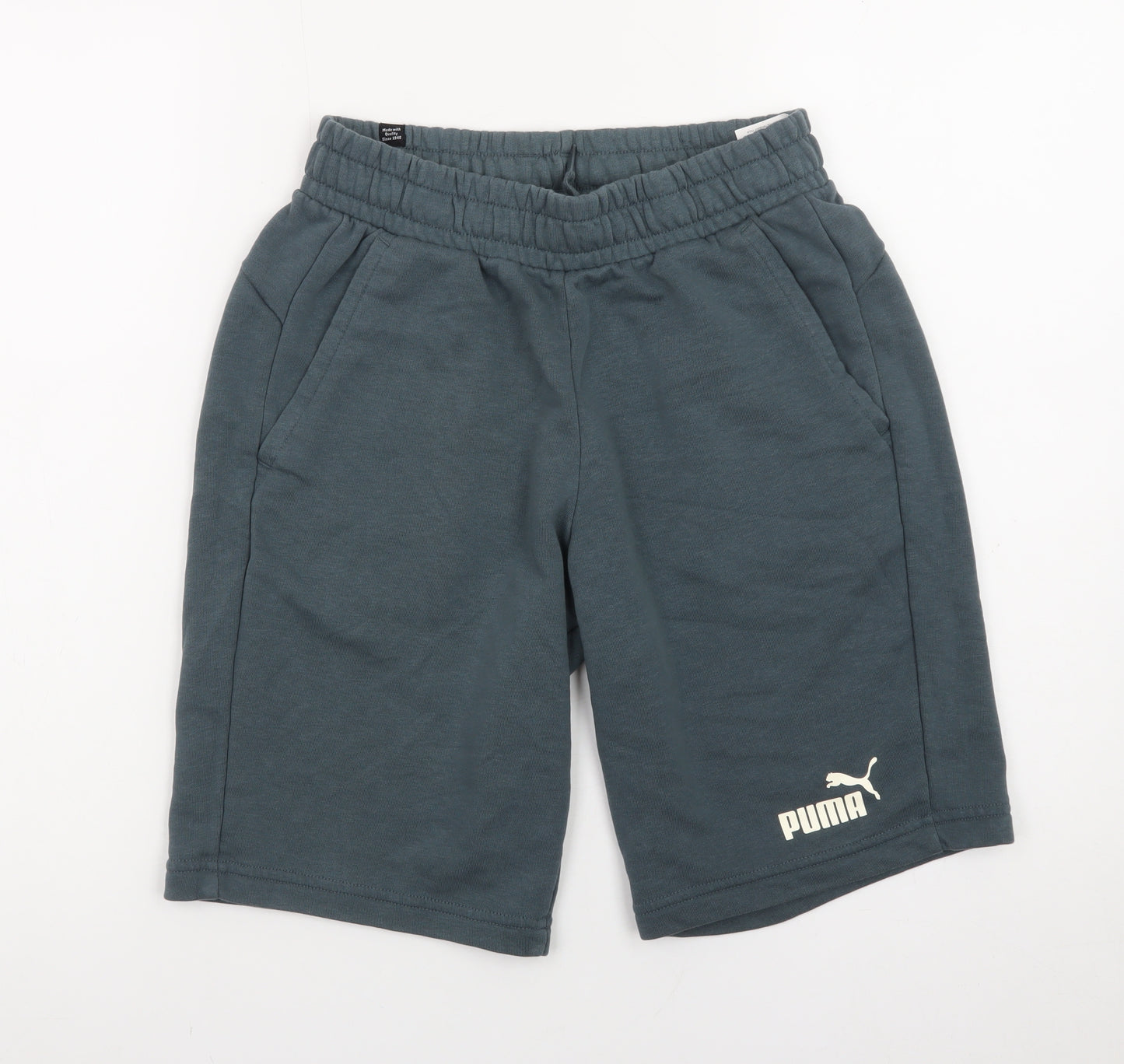 Puma Men's Grey Small Sweat Shorts Elastic Waist Casual