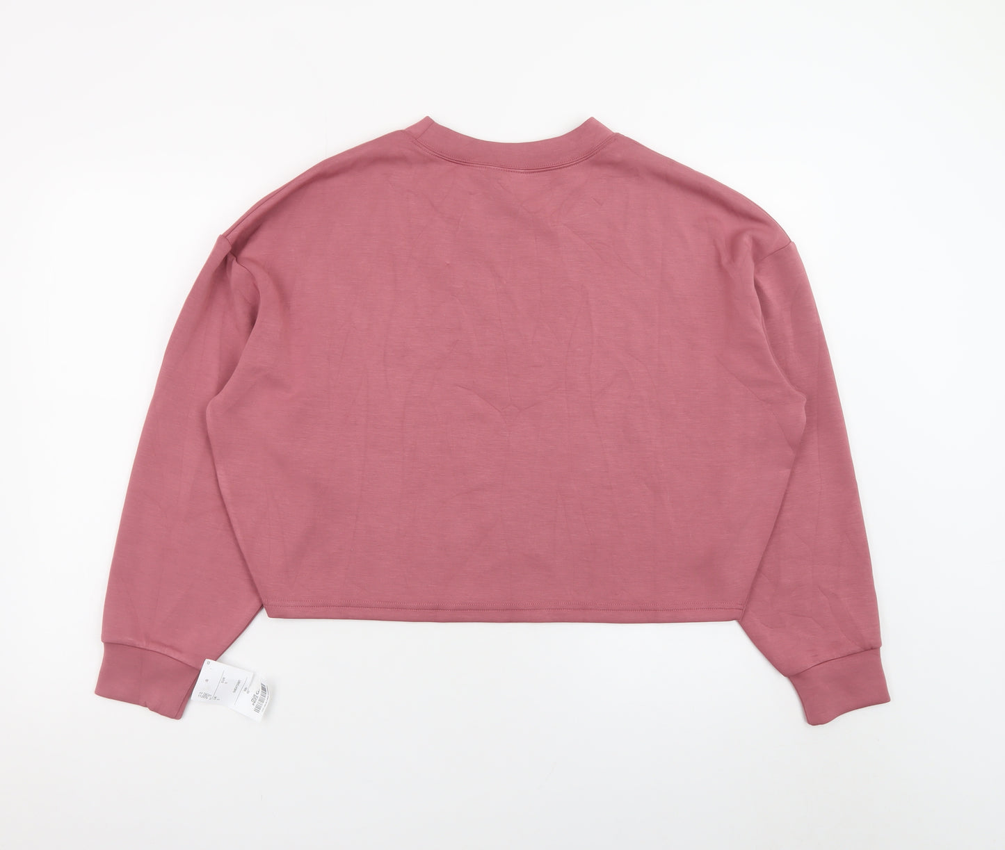 Outsidein Women Pink Cropped Pullover Sweatshirt Size S