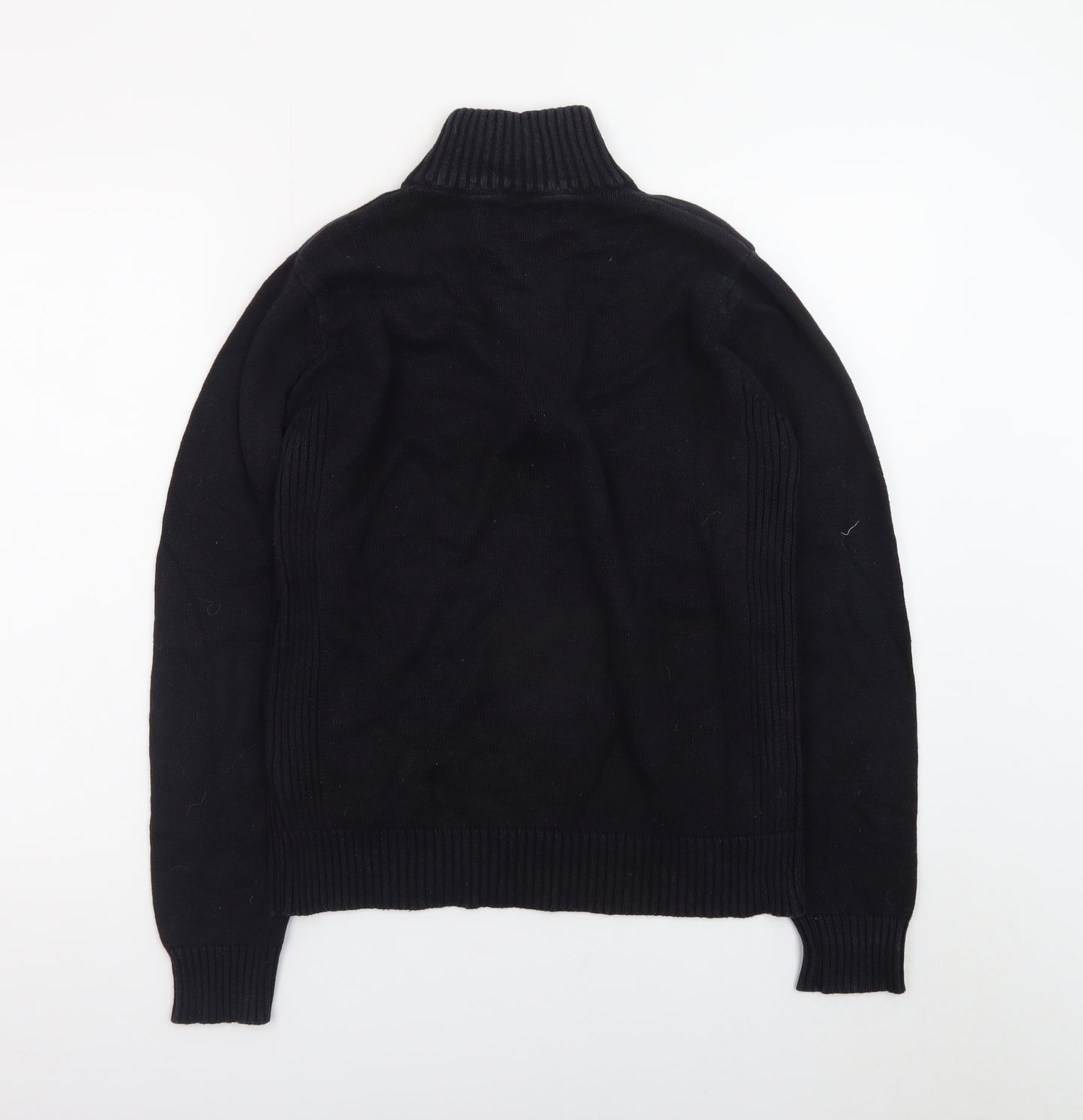 U.S. Polo Assn. Men’s Black Small 1/4 Zip Cotton Jumper