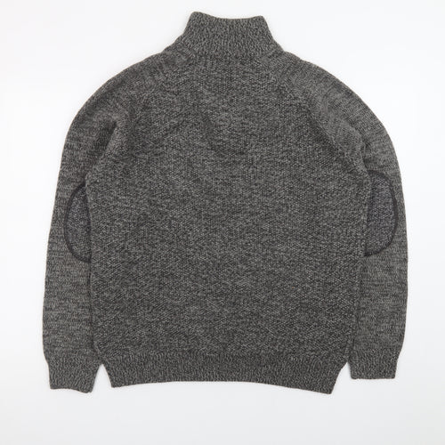 Kensington Eastside Men's Grey L Henley Knit Jumper