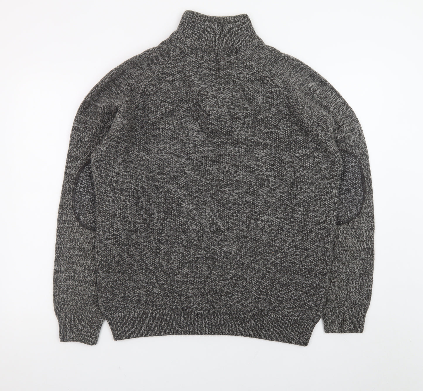 Kensington Eastside Men's Grey L Henley Knit Jumper