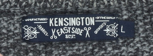 Kensington Eastside Men's Grey L Henley Knit Jumper