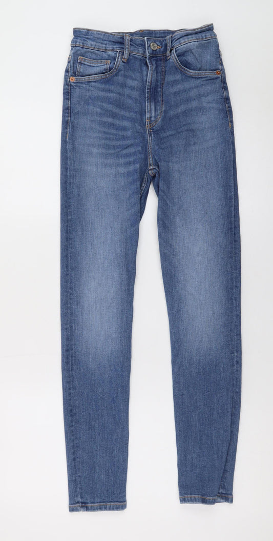 Zara Women Blue Size 10 Skinny Mid Rise Stretch Denim Jeans