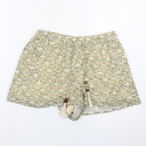 Cotton Club Women’s Multicoloured Bohemian Paperbag Shorts Size S