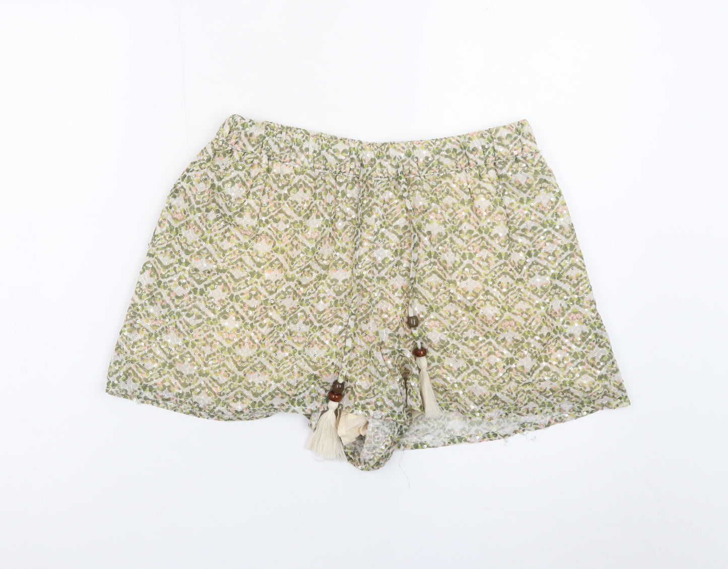 Cotton Club Women’s Multicoloured Bohemian Paperbag Shorts Size S