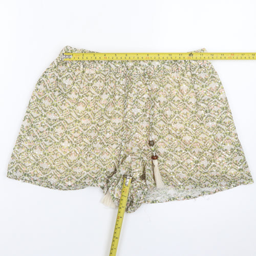Cotton Club Women’s Multicoloured Bohemian Paperbag Shorts Size S