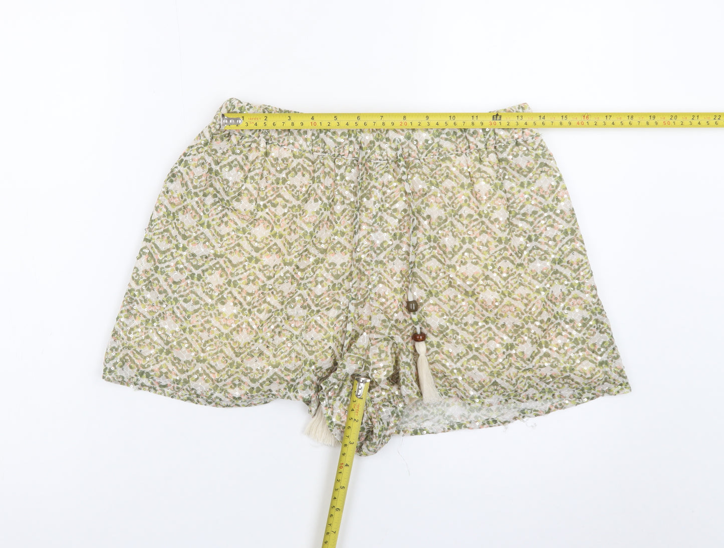 Cotton Club Women’s Multicoloured Bohemian Paperbag Shorts Size S